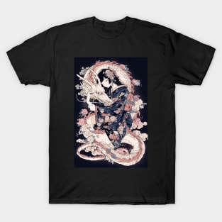 Geisha and Dragon 7812 T-Shirt